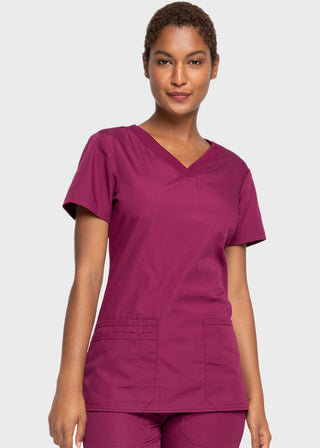 Cherokee Workwear Women's Contemporary Fit V-neck Top