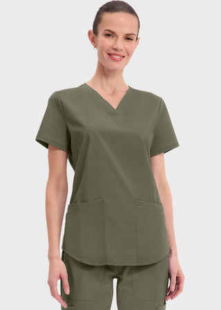 Cherokee Workwear Professionals Women's V-neck Solid Top