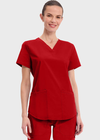 Cherokee Workwear Professionals Women's V-neck Solid Top