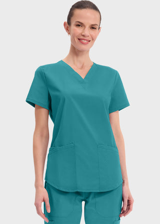 Cherokee Workwear Professionals Women's V-neck Solid Top