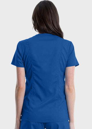 Cherokee Workwear Revolution Women's Maternity Mock Wrap Top