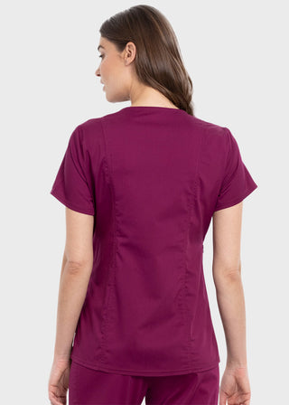 Cherokee Workwear Revolution Women's Maternity Mock Wrap Top