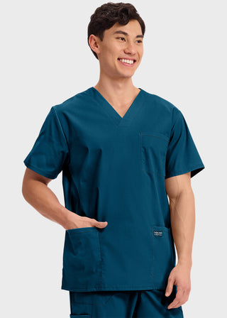 Cherokee Workwear Professionals Men's V-Neck Basic Top
