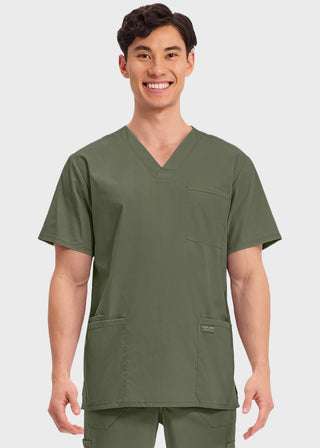 Cherokee Workwear Professionals Men's V-Neck Basic Top