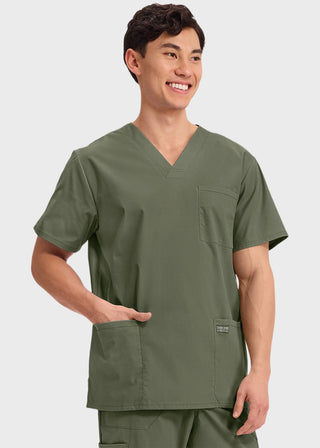 Cherokee Workwear Professionals Men's V-Neck Basic Top