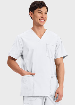 Cherokee Workwear Professionals Men's V-Neck Basic Top