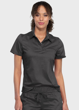 Cherokee Workwear Revolution Women's Snap Front Polo Shirt