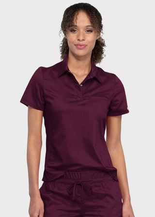 Cherokee Workwear Revolution Women's Snap Front Polo Shirt
