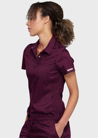 Cherokee Workwear Revolution Women's Snap Front Polo Shirt