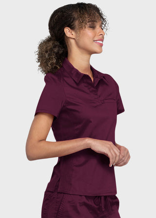 Cherokee Workwear Revolution Women's Snap Front Polo Shirt