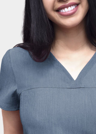 Adar Pro Women's Sweetheart Solid Scrub Top
