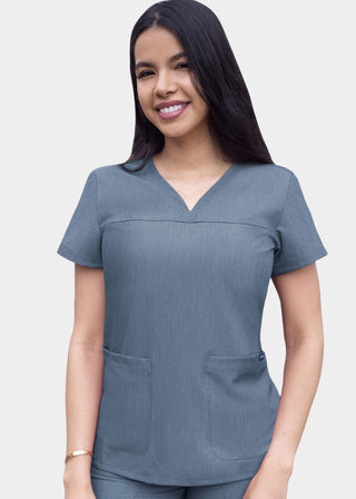 Adar Pro Women's Sweetheart Solid Scrub Top