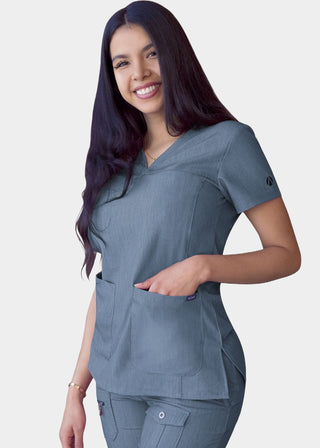 Adar Pro Women's Sweetheart Solid Scrub Top