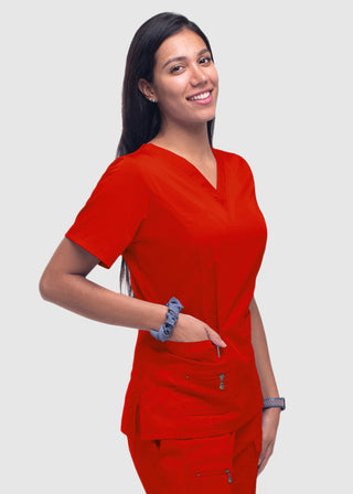 Adar Pro Women's Elevated Solid Scrub Top