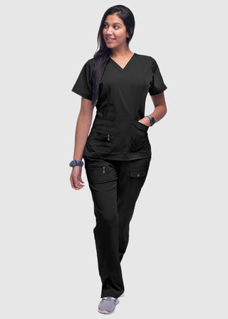 Adar Pro Women's Elevated Solid Scrub Top