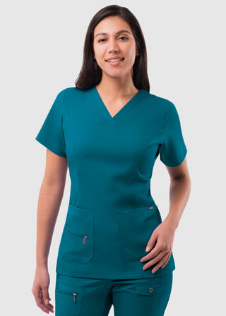 Adar Pro Women's Elevated Solid Scrub Top