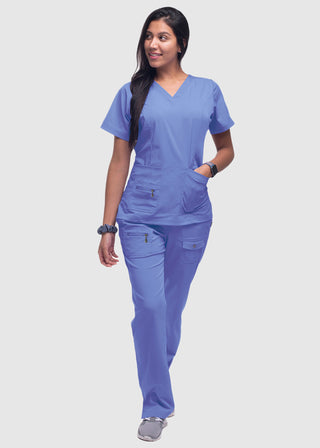 Adar Pro Women's Elevated Solid Scrub Top