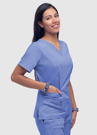 Adar Pro Women's Elevated Solid Scrub Top