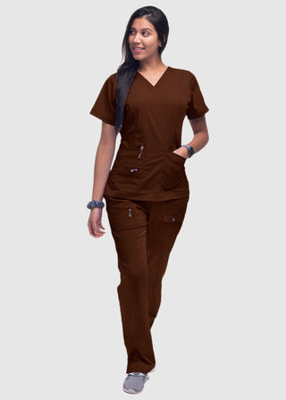 Adar Pro Women's Elevated Solid Scrub Top