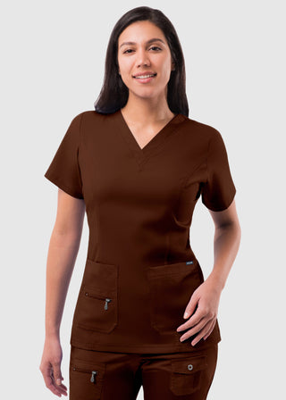Adar Pro Women's Elevated Solid Scrub Top