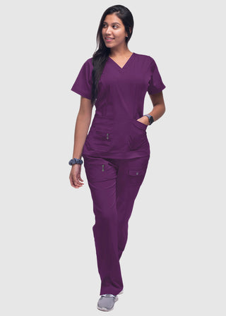 Adar Pro Women's Elevated Solid Scrub Top