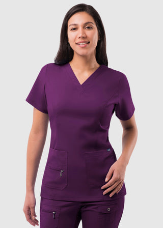 Adar Pro Women's Elevated Solid Scrub Top
