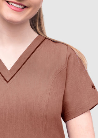 Adar Pro Women's Elevated Solid Scrub Top