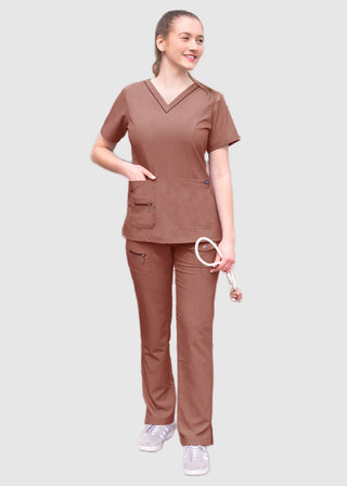 Adar Pro Women's Elevated Solid Scrub Top