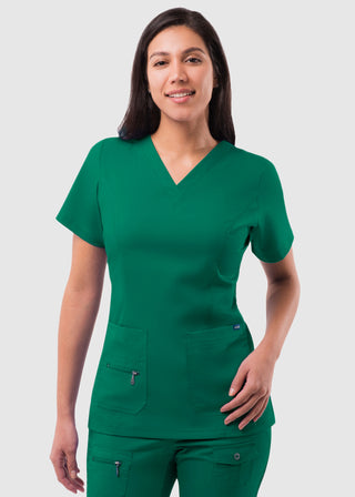Adar Pro Women's Elevated Solid Scrub Top