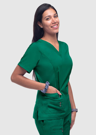 Adar Pro Women's Elevated Solid Scrub Top