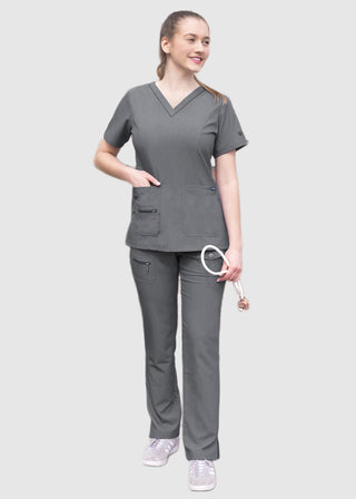 Adar Pro Women's Elevated Solid Scrub Top