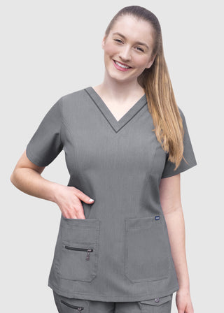 Adar Pro Women's Elevated Solid Scrub Top