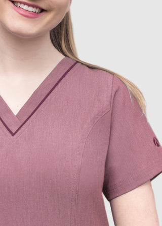 Adar Pro Women's Elevated Solid Scrub Top