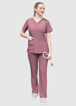 Adar Pro Women's Elevated Solid Scrub Top