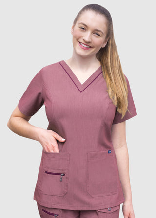 Adar Pro Women's Elevated Solid Scrub Top