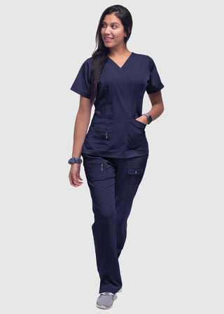 Adar Pro Women's Elevated Solid Scrub Top