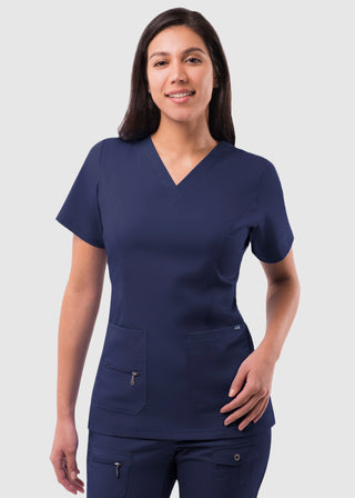 Adar Pro Women's Elevated Solid Scrub Top