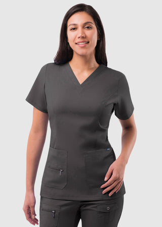 Adar Pro Women's Elevated Solid Scrub Top