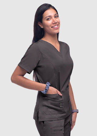 Adar Pro Women's Elevated Solid Scrub Top
