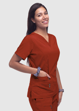 Adar Pro Women's Elevated Solid Scrub Top