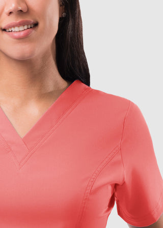Adar Pro Women's Elevated Solid Scrub Top