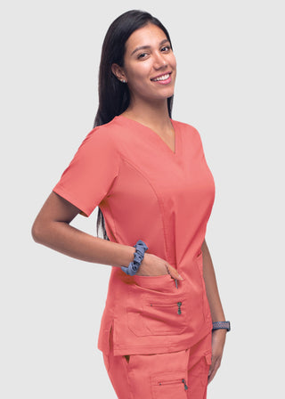 Adar Pro Women's Elevated Solid Scrub Top