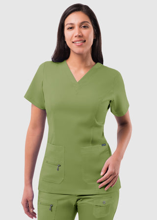 Adar Pro Women's Elevated Solid Scrub Top