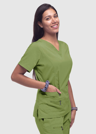 Adar Pro Women's Elevated Solid Scrub Top