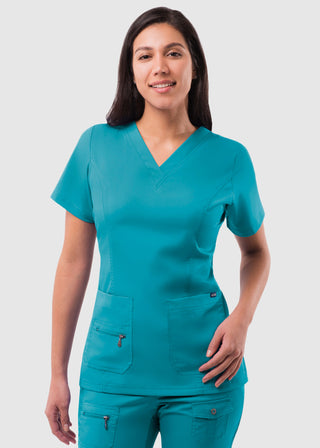 Adar Pro Women's Elevated Solid Scrub Top