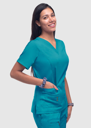 Adar Pro Women's Elevated Solid Scrub Top
