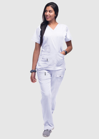 Adar Pro Women's Elevated Solid Scrub Top