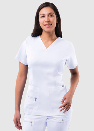 Adar Pro Women's Elevated Solid Scrub Top