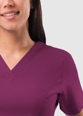 Adar Pro Women's Elevated Solid Scrub Top
