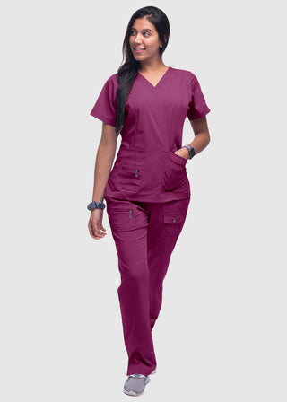 Adar Pro Women's Elevated Solid Scrub Top